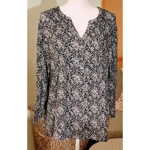 Westport Pintuck Popover Blouse - XL